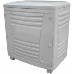 Luminous White Tall Tubular Trolley for Inverter and Battery, Weight: 4 kg
