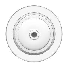 Anchor Penta White Pilot 3 Plate Ceiling Rose, 39050