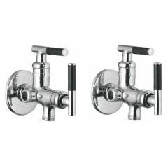 Apree Art Silver Brass 2 in 1 Angle Faucet (Pack of 2)