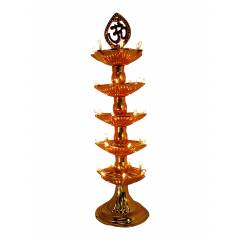 VRCT 3W White Table Diya with 35 Plastic LED Deep, DL-608
