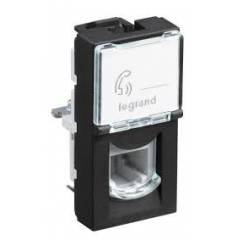 Legrand Myrius 1M RJ-11 Double Telephone Socket With Shutter, 6731 53 (Pack of 20)