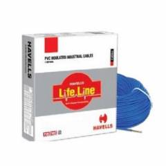 Havells 1.5 Sq mm Single Core Life Line FR LT PVC Insulated Blue Industrial Cables, WHFFDNBL11X5, Length: 180 m