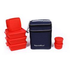 Signoraware Pink Family Pack Lunch with Bag, 504