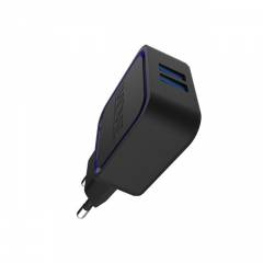 Vidvie 2.4A Black Mobile Charger with Cable, CH202i-i5BL