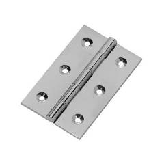 SmartShophar Brass Silver Butt Hinges, 3x1.5 Inch, 54744-BBH-SS75