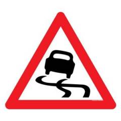 Asian Loto 3 mm Slippery Road Sign Board for Safety, ALC-SGN-4-900