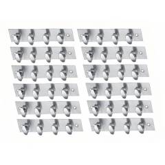 SmartShophar 8 Inch 4 Legs Stainless Steel Silver Trums Wall Hook (Pack of 12), 54620-SHKT-SL08-P12