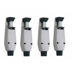 SmartShophar 5 Inch Aluminium Nickel Silver Summary Door Stopper, 50516-STPS-NS05-P4 (Pack of 4)