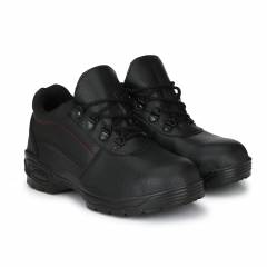 Manslam MLM04 Black Steel Toe Safety Shoes, Size: 6