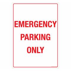 Safety Sign Store Emergency Parking only Sign Board, GS305-A3PC-01