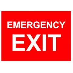 Mediateckboards EE-045 Emergency Exit, Size: 4x12 in