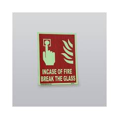 Mediateckboards ICBG-067 In Case Of Fire Break The Glass, Size: 6x8 in