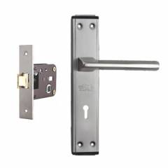 Plaza Skoda Stainless Steel Finish Handle with 200mm Baby Latch Keyless Lock