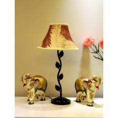 Tucasa Table Lamp with Polysilk Shade, LG-264, Weight: 600 g