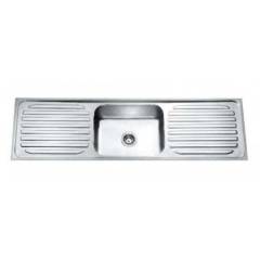 Jayna Mars SBDD 02 Matt Single Bowl With Double Drain Board Sink, Size: 66.5 x 20 in