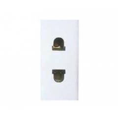 Cona 1M 6A White 2 Pin Socket, M-119 (Pack of 20)