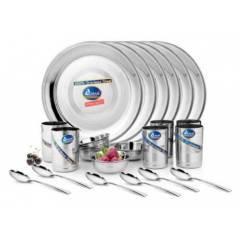 Airan 24 Pieces Stainless Steel Silver Buffet Set