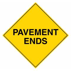 Safety Sign Store Caution: Pavement Ends Sign Board, TR253-600REF-01