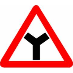 Asian Loto 3 mm Traffic Road Y-Inter Section Sign Board, ALC-SGN-55-900
