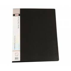 Saya Black Spring Clip File A4, Dimensions: 242 x 20 x 305 mm (Pack of 2)