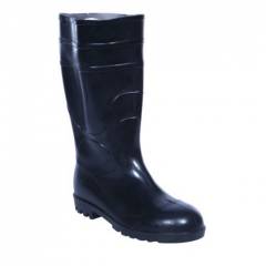 Fortune Jumbo 14 Inch Black Steel Toe Safety Gumboots, Size: 5 (Pack of 5)