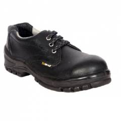 Tuskar Gold TG 6004 Black PU Molded Sole Safety Shoes, Size: 6