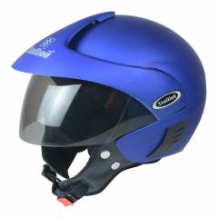 Stallion BLK Triomax Open Face Royal Blue Motorbike Helmet, Size: M
