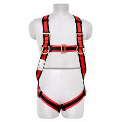 Karam E-CON Full Body Harness with Restraint Twisted Rope Double Lanyard, PN18(PN206D)