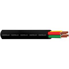 Havells 0.5 Sq mm 4 Core 100m Black Flexible Cable, WHMFDSKB4X50