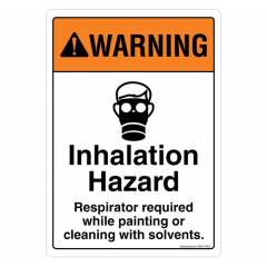 Safety Sign Store Warning: Inhalation Hazard Sign Board, SS837-A5V-01
