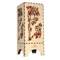 Dizionzrio DTBLPCR Red Handicrafts Wooden Look Hand Made Night Table Lamp