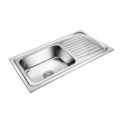 Deepali Single Bowl Kitchen Sink With Single Drain, DZ 205, Overall Size: 41x20 Inch