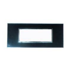 Legrand Arteor 4 Module Mirror Finish Taupe Square Cover Plate With Frame, 5763 55