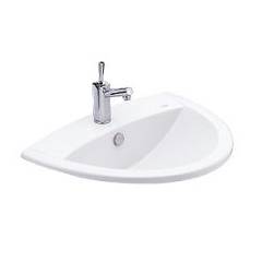 Cotto C-0580 DAZZLE Over Counter Wash Basin with Front Overflow Hole, Colour: White