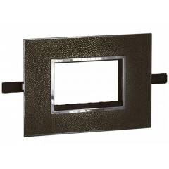 Legrand Arteor 6 Module Leather Club Square Cover Plate With Frame, 5763 83