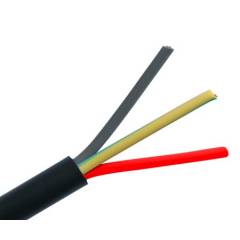 BCI 0.75 Sqmm 3 Core 100m Black PVC Round Flexible Cable
