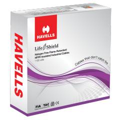 Havells 2.5 Sq mm Red Life Shield Flexible Cable, WHFFZNRA12X5, Length: 90 m