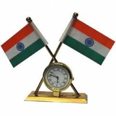 Evergreen Double Sided India Flag For Universal Car Dashboard