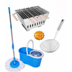 Taptree Assorted Steel Mop with Free Barbeque & Deep Fry Strainer, MOP0589