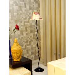 Tucasa Floor Lamp with Poly Silk Lamp Shade, LG-600, Weight: 1100 g