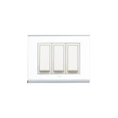 Anchor Roma Lira Plates With White Frame 35355WH (Pack of 6)