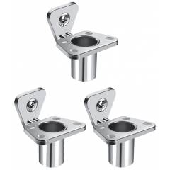 Abyss ABDY-0791 Glossy Finish Stainless Steel Tooth Brush Holder (Pack of 3)