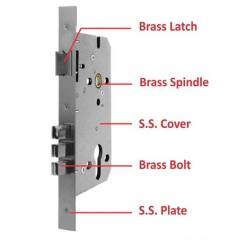 Zaha 45x85 mm Mortise Lock Body, ZHML-002-B
