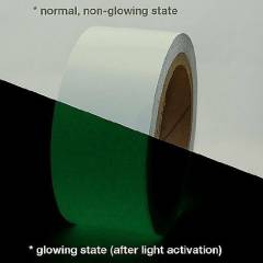 Clickforsign 2 Inch Night Glow Vinyl Safety Tape, Length: 50 ft