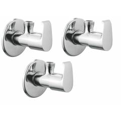 Apree Austin Silver Brass Angle Valve (Pack of 3)