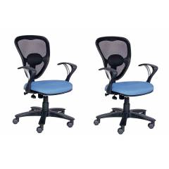 Advanto Medium Back Mesh-Back Workstation Chair, AVPNDB 105 (Pack of 2)
