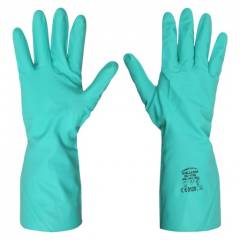 Mallcom 10 Inch White Nitrile Safety Gloves, NU 113G (Pack of 12)