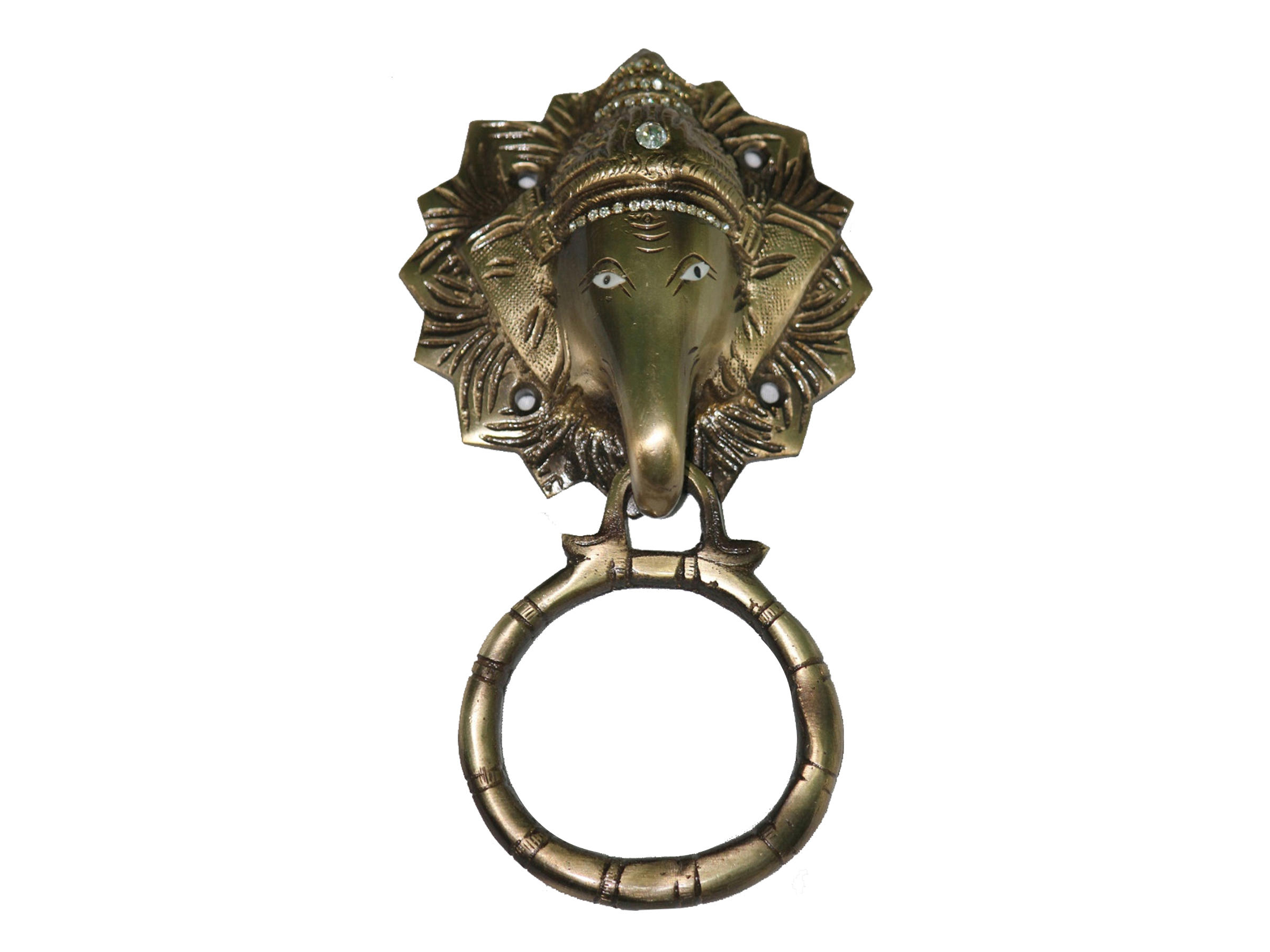 Smartshophar 7 Inch Brass Antique Light Elephant Door Knocker 50607 Dknl An07