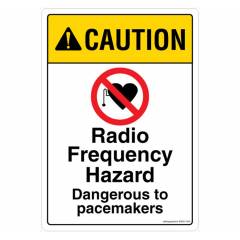 Safety Sign Store Caution: Radio Frequency Hazard Sign Board, SS637-A4AL-01