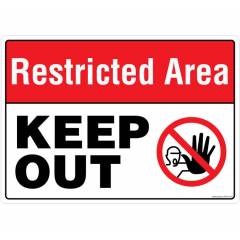 Safety Sign Store Restricted Area, Keep Out Sign Board, PS415-A3AL-01